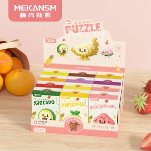 Watermelon Grapes Fruits 12 IN 1full set Assembled Micro-Particle Bricks Childrens Educational Toys