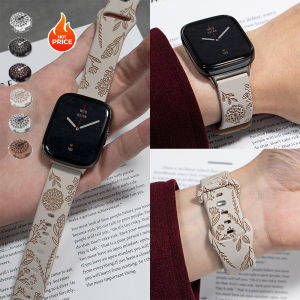 Flower Design Engraved Silicone Strap For Redmi Watch 3 /3 Lite /3 Active Two-tone Silicone Sport Strap For Redmi Watch3