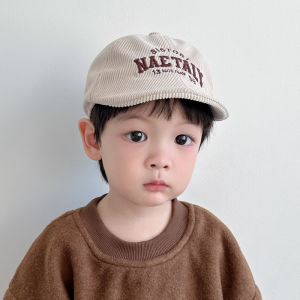 Baby Beret Hat Outdoors Sunshade Cap Autumn Winter Duckbill Forward Style Childrens Fashionable round Top Velvet Cap for Travel