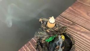 1pc Resin Auspicious Dragon Spitting Incense Burner Waterfall Backflow Incense Holder Home Ornament (Without Incense)