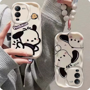 Pachat Dog Full Cover Soft Silicone Case for VivoS15 S15Pro Womens Style Cute Cartoon Protective Cover New Trend High Aesthetic Ins Anti-Fall Thin