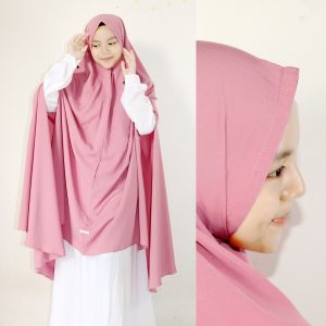 Khimar Handsplit Neci Non Pad Woolpeach Luxury By Yufina