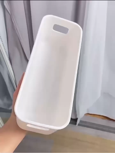 Desk Drawer Organizer White PP Plastic Minimalist Storage Box for Phone Case Desktop Small Supplies