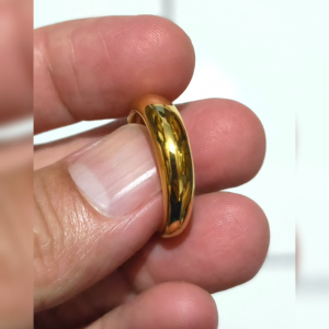 CINCIN WANITA ASLI TITANIUM WARNA GOLD LEBAR 0.5 CM/ AKSESORIS WANITA ASLI TITANIUM / PERHIASAN FASHION ASLI TITANIUM ♥ GIRLIE ACC ♥