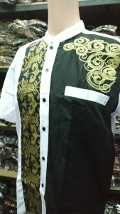 Baju Koko Kurta Dewasa Lengan Pendek Baju Koko JUMBO xxL-xxxL-xxxxL Lengan Pendek Atasan Muslim Pria Koko Muslimin