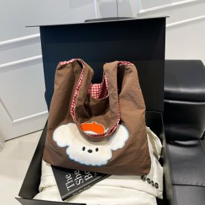 Túi Đeo Vai Nữ Nylon Thêu Hình Chú Chó Dễ Thương Dung Tích Lớn Phong Cách Hàn Quốc Túi Tote Đi Làm Cho Học Sinh Túi Đeo Vai Đơn