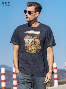 Enjeolon | Heavyweight Cooling Antibacterial Sun-protective Mens Short Sleeve T-shirt