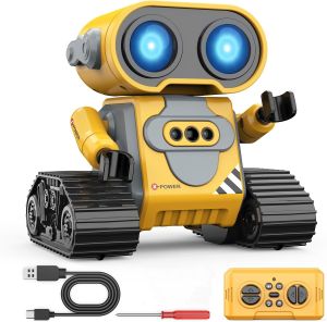 Robot Toys for Kids Remote Control Robot with Auto-Demo Gesture Sensing and Multiple Eye Light Auto Modes Flexible Arms Dance Music Toys for Boys Girls