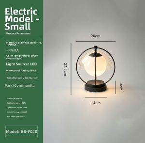 GAOBIGEGE | Modern Simple Transparent Spherical Post Lamp