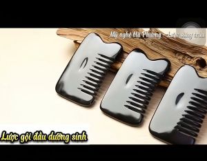[VIP] Lược sừng gội đầu dưỡng sinh (size M-12cm) - Mỹ nghệ Hà Phương lược massagechải tócday huyệtchải thông kinh lạc