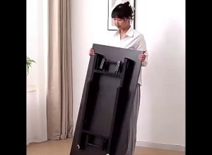 PP 30mm Square Foot Folding Table 100cm Black / White Foldable Computer Desktop Home Bedroom Simple Desk 10170