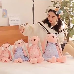 ของเล่นตุ๊กตากระต่ายน่ารักที่ปลอบโยนทารกแรกเกิดเด็กทารกนอนหลับของเล่นตุ๊กตาเคี้ยว