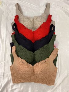 พลัสไซส์ บราผู้หญิง 2117cd เต็มถ้วยไร้สายชุดชั้นในปรับผ้าไนลอนไลคร่า ลูกไม้ ไหล่คู่คงที่ สายคล้อง สําหรับหญิงสาว