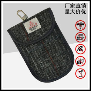 กระเป๋าคลุมสัญญาณ RFID ระดับไฮเอนด์ ผ้าขนสัตว์ ป้องกันการสแกน กระเป๋าใส่กุญแจรถยนต์ กระเป๋าใส่บัตรแม่เหล็ก กระเป๋าใส่กุญแจแบบป้องกัน