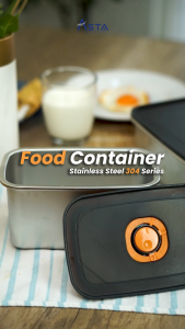 Asta Wadah Makanan Food Container Stainless Steel Tutup Seal Rapat dan Anti Bocor