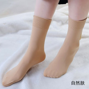 Thickened Extended Mid-Calf Winter Warm Socks Women Non-Slip Comfortable Large Size Leggings Ankle Covering Velvet Home Socks