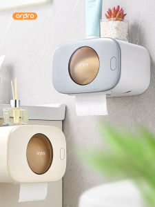 pracra | Waterproof Wall-mounted Toilet Paper Dispenser Single-hand Tear
