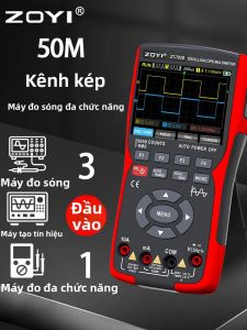Máy Đo Dao Động Đa Năng ZOYI ZT-703S 3 Trong 1 Màn Hình IPS 3.5 Inch 25000 Đếm Kênh Đôi Băng Thông 50MHz Tốc Độ Lấy Mẫu 280MSa/s Cao Cấp Dành Cho Việc Tự Chế Điện Tử