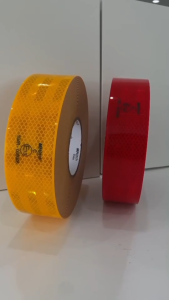 สติ๊กเกอร์สะท้อนแสง สีเหลือง สีแดง สีขาวแดง  MN tech  50M สำหรับรถบรรทุก