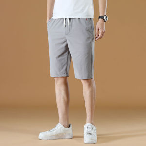 Ice Silk Mens Shorts Summer Thin Loose Casual Five-Part Pants Cool Feeling Quick Dry Breathable Sporty Black Shorts