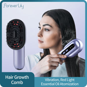 Foreverlily Hair Growth Comb Scalp Applicator Massage Comb with 3* Free Gift Essence Oil Box Red Light Therapy Anti Hair Loss For Head Hair Growth Awaken Healthy Hair Roots