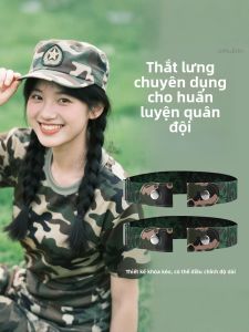 XIANZHAO | Thắt lưng cạp cao cho học sinh trung học phổ thông và đại học nam nữ có thể điều chỉnh được bằng vải cotton camouflage có thể co giãn