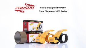 【Upgraded】PROSUN Blade Safety Pink Cover 2 Inch Professional Packing Tape Dispenser Packaging Metal Handheld Tape Gun Sealing Cutter