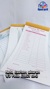 Nota Laundry 2 Ply Murah & Ukuran 1/3 HVS