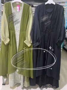 Rauna Chana Dress / Black & Green / Fashion Muslim 2023