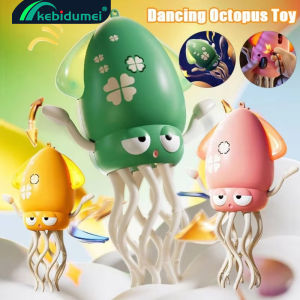 Kebidumei Creative Dancing Squid Auto-Sensing Obstacle Avoidance Electronic Pet with Music and Light Rechargeable Interactive Toy Gifts
