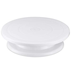 Cake Turntable Set with 2 Frosting Spatula 3 Icing Smoother Scraper Cakes Leveler Baking Supplies Kit For Party Christmas