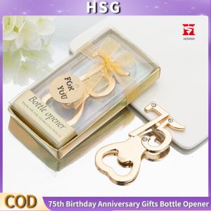 【Local Delivery】 75th Birthday giveaways Bottle Opener Souvenir for Birthday Party Give Aways Anniversary Gifts