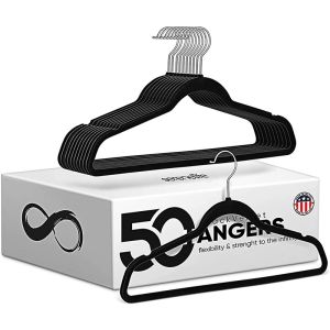 Export Fashion Anti-Slip Traceless Flocking Hanger 45cm Womens Coat For Home Hanger Clothes Store Clothes Hanger 20