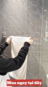 [Giao hàng 24 giờ⚡️] Giá Treo Khăn Mặt Cốc Hút Chân Không Điều Chỉnh Thu Gọn Ngắn Dài  Kệ Treo Đồ Nhà Bếp Treo Dép Nhà Tắm