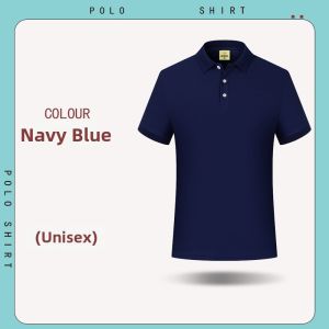 Ice Silk Cotton Short Sleeve T-shirt for Men Summer Lapel Collar Customizable Logo Business Casual Style Thin Regular Thickness