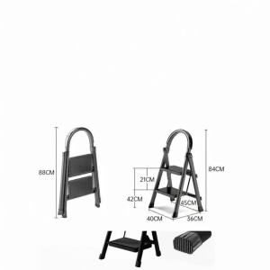 Home Indoor Folding Telescopic Multi-functional Aluminium Ladder 5 Steps