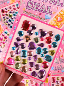 Băng Dính Đá Quý 3D Cho Bé Gái Trẻ Em Thủ Công Hình Trái Tim Pha Lê Cho Phụ Nữ Mang Thai Trên Bụng Đồ Chơi