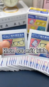 Hộp 100 miếng Khăn lau kính Nano chống bám hơi nước giấy lau kính nano chống mờ sương mồ hôi vân tay Giấy Lau Kính Mắt Lau Màn Hình Không Sương Mù Không Trầy Xước