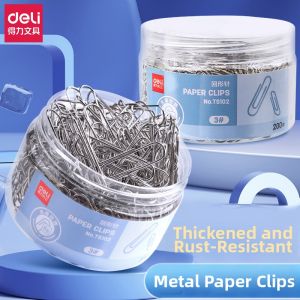 deli | Silver Nickel-plated Rustproof Smooth Durable Paper Clip