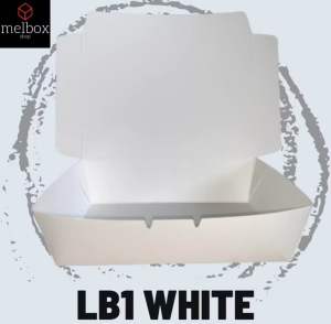 [600 pcs ‼️] High Box White LB1 Take Out Meal Box  Wholesale Disposable