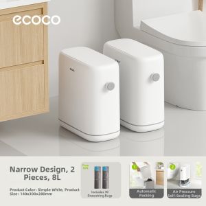 ecoco | Automatic Suction Trash Can Bathroom