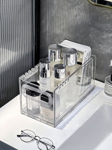 ชั้นวางเครื่องสำอาง ชั้นวางของในห้องน้ำแบบอเนกประสงค์ ชั้นวางของโปร่งใส จัดระเบียบสินค้าในครัวเรือน ชั้นวางของที่แข็งแรง