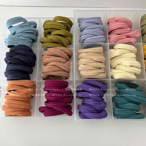 Milara Basic Solid Color Simple Hair Ties: Fresh Style & High Elastic Towel Bands