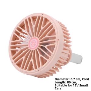 Car Mounted Electric Fan 12V Powerful Cooling for Large Trucks 24V Automobile Interior Air Conditioning Cooling Outlet Small Fan