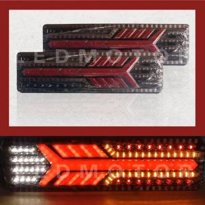 1 Pasang Stoplamp Variasi Busur Panah Lampu Rem Belakang Running Truk 24 Volt