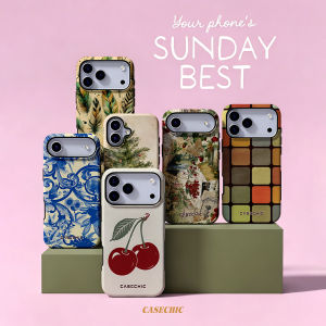 Potdemiel | Vintage Cherry Pair For Case For iPhone 17 16 15 14 Plus 13 Pro Max Shockproof Hard Cover CaseChic