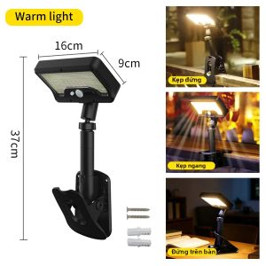 Đèn Năng Lượng Mặt Trời 92 LED Cảm Biến Chuyển Động Gắn Ngoài Trời Chống Nước IP65 Dùng Cho Sân Vườn Lối Đi Cắm Trại Đèn Gắn Tường