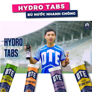 Hộp Viên sủi điện giải OTE Hydro Tabs bù nước bổ sung khoáng ngăn ngừa chuột rút tăng sức bền thể thao