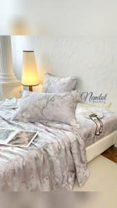 🕌Lụa Lyocell Lenzing Bách Hợp Uyên Ương Nhập Khẩu Chăn Ga Gối Cao Cấp Đẹp Mê Mẫn _ Nemtot Bedding