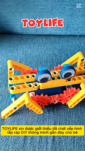 Đồ chơi stem lắp ráp robot thông minh tiểu học cho bé bộ steam lắp ghép sáng tạo kèm động cơ chuyển động TOYLIFE